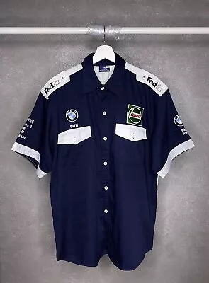 F1 FORMULA ONE MECHANICS PIT CREW SHIRT BMW WILLIAMS FEDEX 1990s Fed Ex Castrol • $95