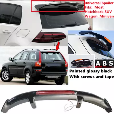 Universal Gloss Black Rear Roof Spoiler W/Light Fit For Volvo XC90 2003-2006 • $86.48