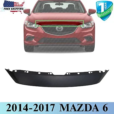 Front Bumper Upper Grille Hood Molding Trim Primed For 2014-2017 Mazda 6 • $55.39