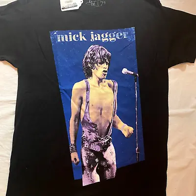 The Rolling Stones Mick Jagger  On Stage T-Shirt Size Medium Black Rock Tee NEW • $19.95