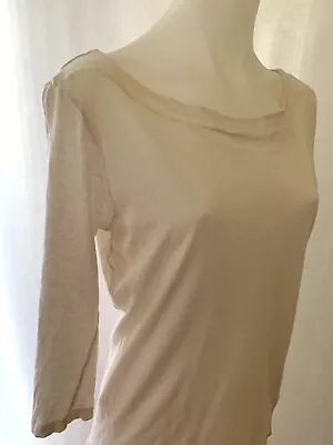 BASSIKE 100% Organic Cotton Jersey Round Neck 3/4 Sleeve Top Size S Made In OZ • $44