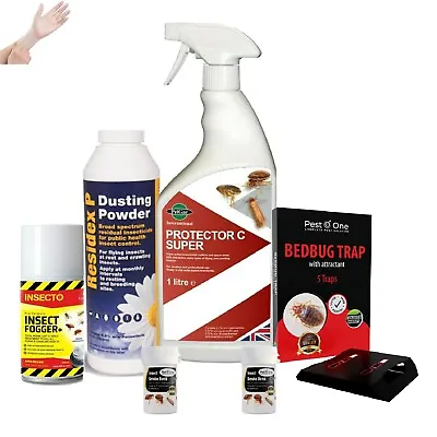 Bed Bug Killer Treatment Kit - Professional Strength - Spray Smoke Fogger Fumer • £13.99