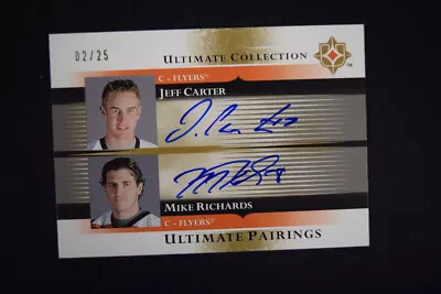 Jeff Carter Mike Richards 2005-06 Ultimate Collection Pairings Dual Auto /25 RC • $99.99