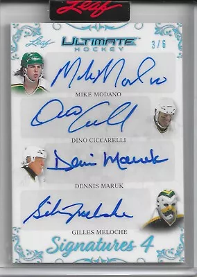 2023 Leaf Ultimate Hockey Quad Auto Autograph /6 MODANO CICCARELLI MARUK MELOCHE • $199.99