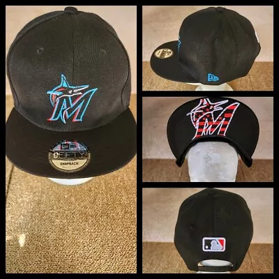 Miami Marlins Mlb Baseball Snapback Hat. • $25