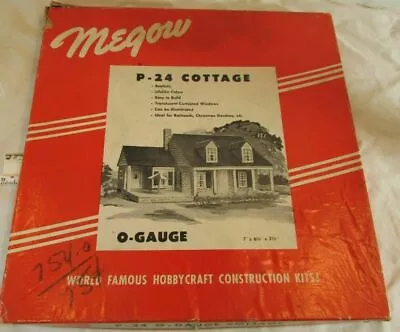 Megow Vintage O GAUGE P-24 Cottage 40s Cardboard House TRAIN LANDSCAPE Miniature • $60