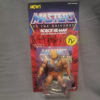 Super7 MOTU Masters Of The Universe Robot He-Man 5.5  Action Figure UN-PUNCHED  • $22