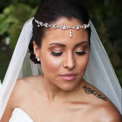 Elven Crystal Forehead Chain Headdress Arabian Rhinestone Indian Wedding Jewelry • $30.48