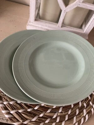 £12.50 • Buy Vintage Woods Ware Beryl Green 2 Dinner Plates 10  1950s Retro Teatime Post War
