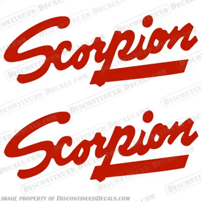 Fits Vintage Scorpion Snowmobile Trailer Decals (Set Of 2) - Any Color! • $44.95