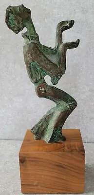 Mid Century Klara Sever Absract Bronze Art Sculpture Catching The Rain FREEUSHIP • $148.85