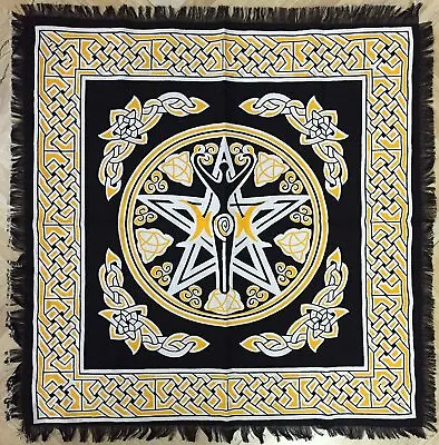 £5.99 • Buy  Altar Cloth Goddess Pentagram Pagan Wicca Black Magic Table Cover 45 Cm