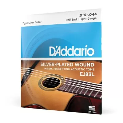 D'Addario 10-44 Light Ball End Gypsy Jazz Acoustic Guitar Strings • $10.99