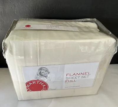 NEW Martha Stewart Flannel Cotton Full Sheet Set • $80