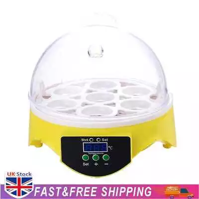 Mini 7 Egg Incubator Poultry Incubators Brooder Digital Temperature Control • £26.35