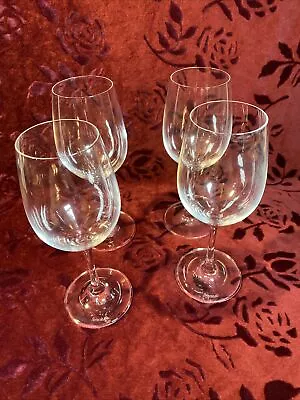 4 Spiegelau Signed Clear Crystal White Wine Glasses 8 1/4  • $28