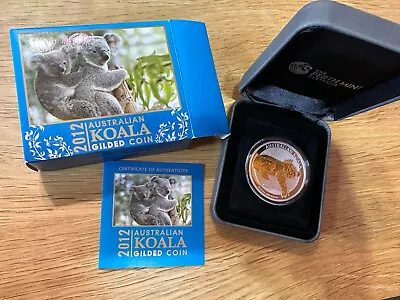 2012 Australia Gold Gilded Koala 1oz Silver  Dollar Coin Perth Mint FREE SHIP • $59.95