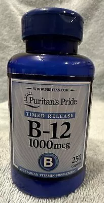 Puritan's Pride Vitamin B-12 1000 Mcg Timed Release - 250 Caplets • $14.99