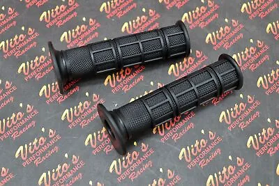 ATV Handlebar Grips Vito's BLACK 7/8  Thumb Throttle Yamaha Honda Suzuki OEM • $11.99