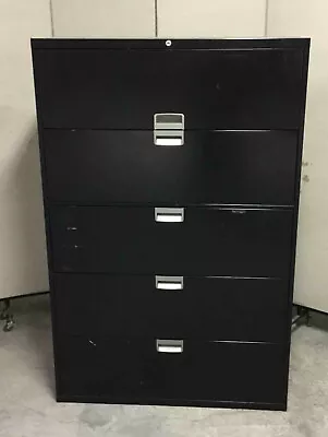 Filing Cabinet 5-Drawer 18 X 42 X 63h File Black Legal/Letter Size Lateral • $33