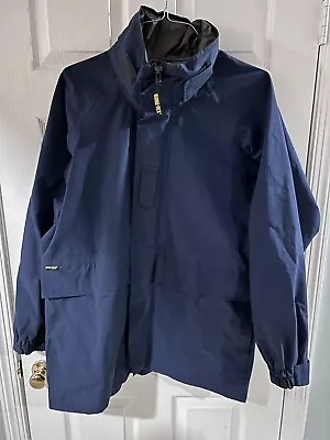 Propper Jacket Blue Gore Tex Foul Weather Parka Shell Coat Made USA Small • $29.99