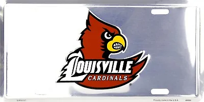 Louisville Cardinals Chrome Metal License Plate • $9.95