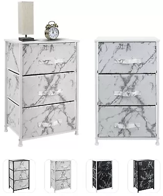 Nightstand Chest With 3 Drawers - Dresser Storage Organizer For Bedroom & Office • $49.99