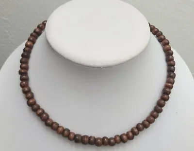  Surfer Style Wooden Beaded  Brown  Mens Womens Boys Girls Necklace 16  • £5