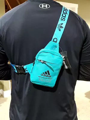 $37.40 • Buy Adidas Unisex Sling Bag Crossbody Backpack NWT Running Festival School Bag