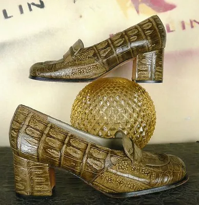 $170.83 • Buy Walter Haag Women's Pumps Vabene Made Germany True Vintage Insole NOS Crocooptic