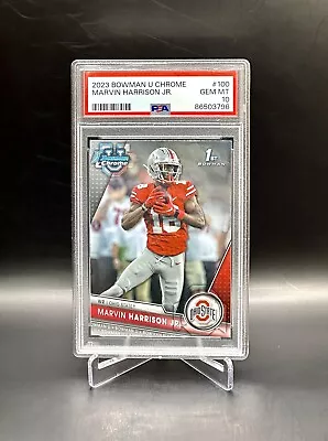 💎MARVIN HARRISON JR PSA 10💎2023 Bowman Chrome U 1ST Bowman ROOKIE #100 (RC) • $14.50