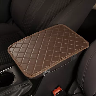 Car PU Leather Racing Armrest Cushion Pad Center Console Cover For VOLVO BROWN • $2.99