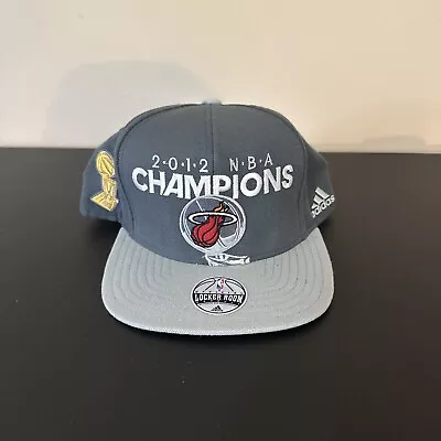 2012 NBA Champions Miami Heat Adidas The Finals Snapback Basketball Hat • $25
