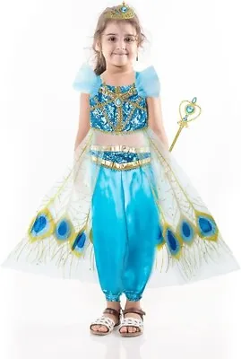 Jasmine Princess Costume For Girls Aladdin Princess Costume 150cm • £9.99
