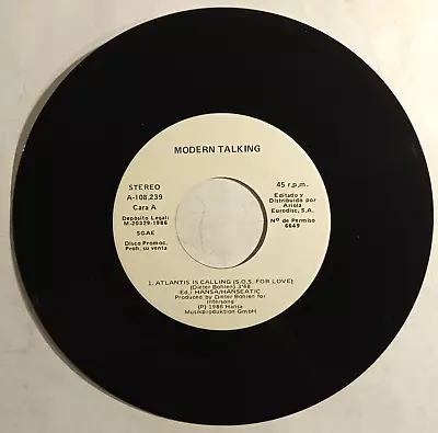 Modern Talking -atlantis Is Calling- 1986 Mexican 7  Single Promo Synth Pop • $6.99