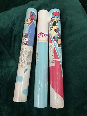 3 Rolls Vintage Mickey Mouse Disney Wall Paper Border 15 Feet. Borden Sealed New • $29.99