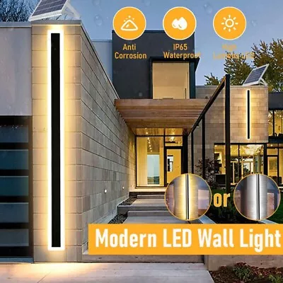 Long LED Wall Light Sconce Waterproof Indoor Outdoor Modern Lamp Exterior Strip • $30.39