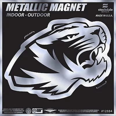 University Of Missouri Tigers 6 Inch Magnet Metallic Chrome Shimmer Design... • $12.99