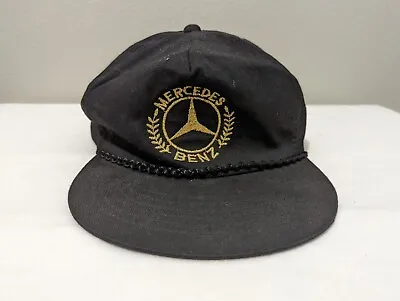 Vintage Mercedes Benz Gold Stitch Snapback Hat Cap Rare Amapro Ama Pro • $199.99