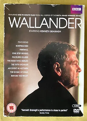 Wallander - Series 1-3 - Complete (DVD 2012) - Good Condition - Great Price • £8