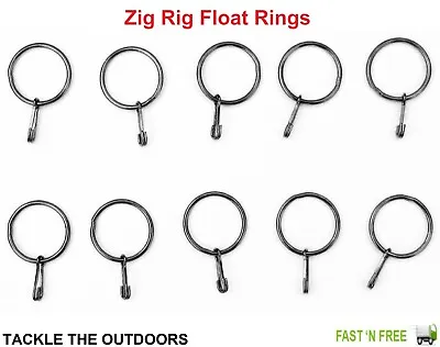 Carp Fishing Zig Rig Float Ring & Lead Speed Clip Replacement Spare Metal Rings • £12.07