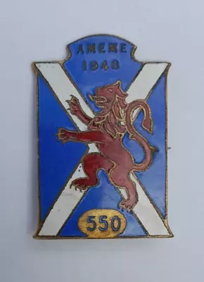 Vtg London Scottish Regiment Ameme 1948?? Enamel Badge • £79.95