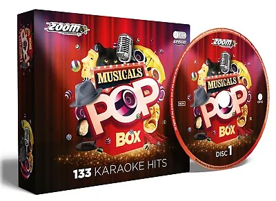 Zoom Karaoke Musicals Pop Box - 6 CD+G Set - 120 Hits From The Musicals - New! • £12.95