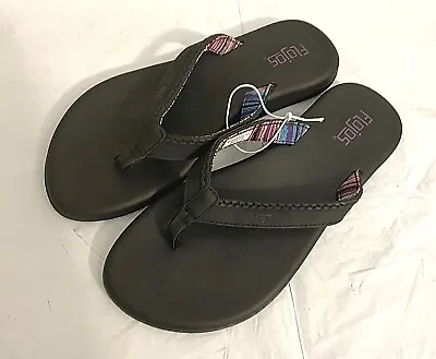 ON SALE! NEW Flojos Women's Maddy Memory Foam Flip Flop Sandals BLACK PICK SIZE • $9.99