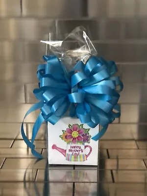 Mother's Day Cookie Gift Basket-Box Wrapped With Blue Bow Card Included • $8.75