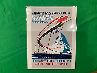 Bob Gurr 12x18 Monorail Poster Hand Signed W Certificate Of Authenticity • $124.88