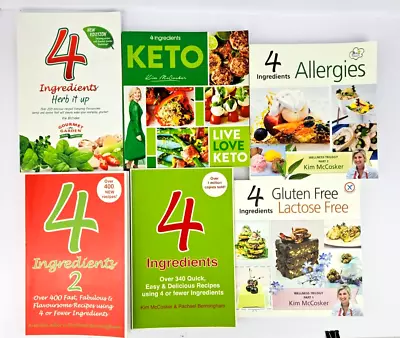 4 Ingredients Cookbooks McCosker & Bermingham Keto Gluten Lactose Free Herb • $44