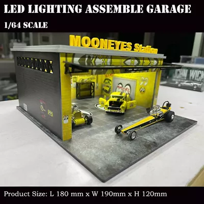 Assemble Diorama 1:64 LED Lighting Garage Model Car Parking Station - Mooneyes • $44.50
