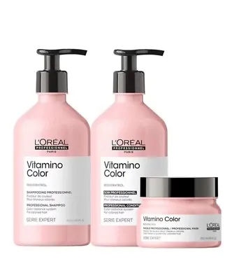 L'Oreal Vitamino Color Kit Shampoo + Conditioner 16.9oz/500ml + Mask 8.5oz/250ml • $105