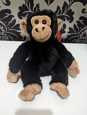 Keel Toys Monkey Chimp Black Plush Soft Toy • £10.50